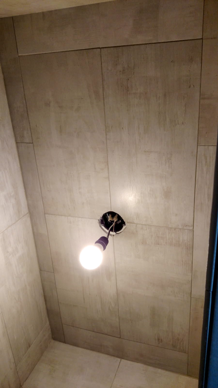 Large-format tile shower surround in Post Falls, Idaho